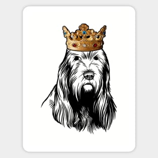 Grand Basset Griffon Vendeen Dog King Queen Wearing Crown Sticker